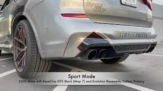 BMW F97 X3M Competition Stock Muffler with Evolution Racewerks Catless Primary