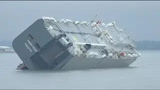 Car ferry salvage operation launched off south England coast