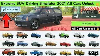 🚗😱All Cars Unlocked😲 Extreme SUV Driving Simulator 2021 - Completed 1000 KM Distance - Game😱#like