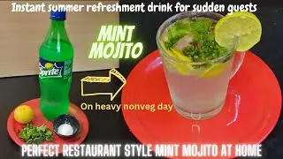 Mint Mojito😋Restaurant style refreshment drink for beginners👍 Easy & Tasty for all age groups 👌