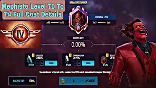 Mephisto Level 70 To T4 Full Cost Details - Marvel Future Fight