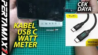 REVIEW Kabel USB Type C to C TUTI Watt Meter Buat Cek Charger Power Delivery PD100W #kabelcharger