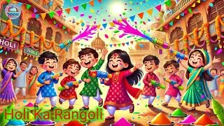 Holi Fun for Kids | Colorful Holi Song. Happy Holi Celebration. Kids Cartoon.