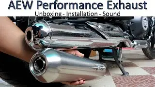 VLOG-73, Unboxing - Installation - Sound | AEW INDIA TE 202 EXHAUST FOR SM650 STAINLESS STEEL MATT