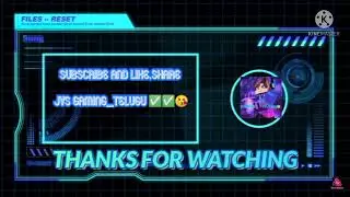 our new outro guys 😘|| JVS GAMING_TELUGU✅|| plz guys do subscribe and like,share||