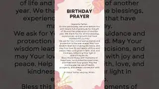 Birthday Prayer | Blessings be with you