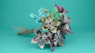 How to make an origami flower bridal bouquet tutorial - Wedding DIY