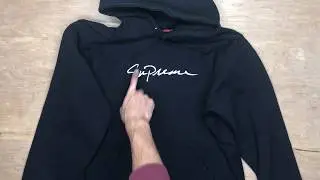Supreme Classic Script Logo Black FW 18 Week 1