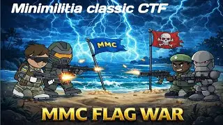 Minimilitia classic Flag war in Stronghold map /Minimilitia classic  #minimilitia #gaming #games 
