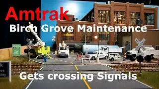 HO Amtrak Birch Grove Maintenance gets Crossing Signals and Bells
