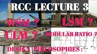 RCC Design Philosophy/WSM/ULM/LSM/Working stress method/Ultimate Load method/Limit state method
