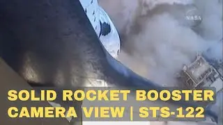 STS-122 Atlantis: Launch from Solid Rocket Booster Camera | Liftoff to SRB Separation