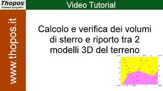 Calcolo e verifica dei volumi di sterro e riporto tra 2 modelli 3D del terreno