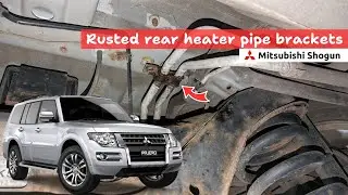 Замена ржавого кронштейна водяной трубы заднего отопителя на Mitsubishi Shogun/Pajero