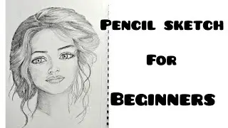 How to draw a portrait for beginners //girl pencil sketch drawing 