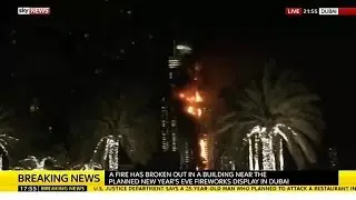Huge Fire Engulfs Dubai Building Near New Year's Eve Fireworks