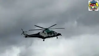 Kent Surrey and Sussex Air Ambulance Agusta Westland AW169 G-KSST - landing at Rochester Airport