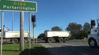 Traffic Light Intersection, Portarlington Rd & Point Henry Rd, Moolap, VIC, Australia