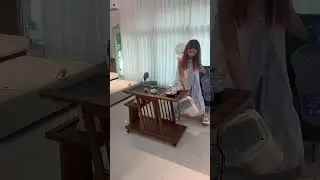 Movable small tea table, the balcony turns into a mini tea