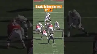 Audric Estime hurdles a Clemson defender - Newest running back for the Denver Broncos #nfldraft #NFL