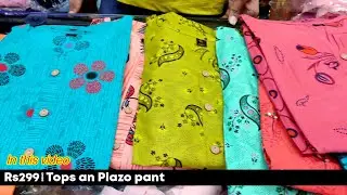 299 Tops Kurtis Plazo Pant Set Pure Cotton Straight Cut Tops Kurtis with Plazo Pants Tamil vlogs