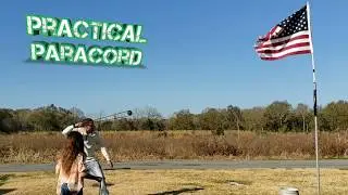 Throwing Rocks With Practical Paracord Smiling Sling In Action