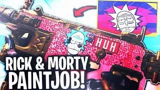 RICK & MORTY CUSTOM CAMO! Emblem / Paintshop tutorial (RICK & MORTY CAMO ON BO4)