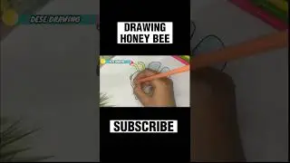 HOW TO DRAW CUTE HONEY BEE STEP BY STEP #shorts #desedrawing #drawing #honeybee