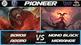 Boros Aggro kontra Mono Black Midrange [MTG Pioneer Runda 1]