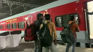 11050 Kolhapur Ahmedabad express with 1st LHB coaches run.