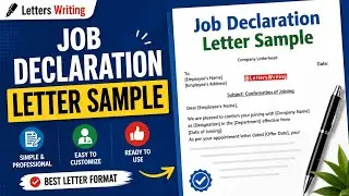 Job Declaration Letter | Declaration Letter