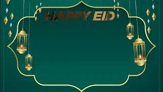 Beautiful Eid Mubarak Frame with 3D Title &ndash; Background for Editors | No Copyright Islamic Animation