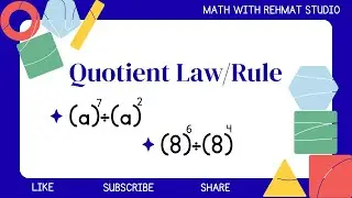 laws of exponents division rule/ Quotient law