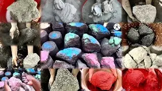 Huge extremely dusty🌪 Chunks water and dry floor+tub crumbling/Relaxing sound watch full/ASMR