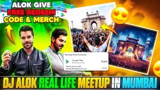 DJ ALOK REAL LIFE MEETUP IN MUMBAI🇮🇳😍 | FREE REDEEM CODES & MERCH GIVEAWAY 🎉