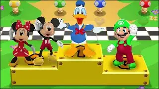 Mario Party 9 MiniGames Mario Vs Mickey Mouse Vs Minnie Mouse Vs Donald Duck (Master Difficulty)