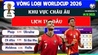 LỊCH THI ĐẤU V&Ograve;NG LOẠI WORLDCUP 2026 KHU VỰC CH&Acirc;U &Acirc;U, TH&Aacute;NG 11/2025