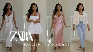 ZARA Summer TRY-ON HAUL (Satin Midi Dresses, Summer Knits, Y2K) #zara