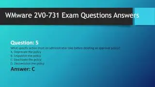 VMware 2V0-731 VCE