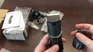 Распаковка мужского аккумуляторного триммера для бороды Remington MB350L с литиевым аккумулятором