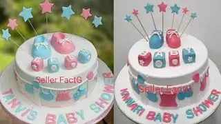 Baby Shower Cake Decorating Ideas | Baby Shower Cake 🎂 | Seller FactG | #shorts