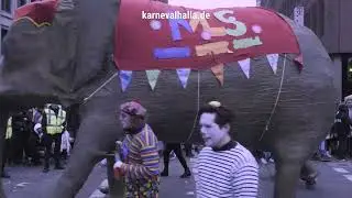 Karneval 2023 Rosenmontag D&uuml;sseldorf &ndash; Rosenmontagszug Mottowagen 2023 &ndash; Elefant