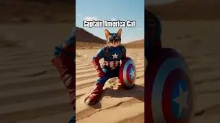 Captain America Cat &ndash; The Brave Meow-velous Leader! 🐾🛡️🇺🇸 #cat #kitty #cute #superhero  #funny #new