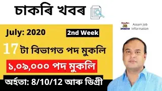 Latest Job In Assam 2020 // Assam Job News Today // Assam Job 2020 // by Assam Job Information