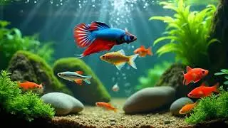 Relaxing Aquarium ASMR 4K 🐠🎶 | Peaceful Music for Sleep, Study & Focus