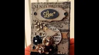 Altered diary using jute roll