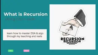 Recursion in one video | using c/c++ | short tutorial part #2