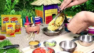 Mini Masala Maggi Noodles with Vegetables / Miniature Best Maggi Recipes / Mini Food NGTV
