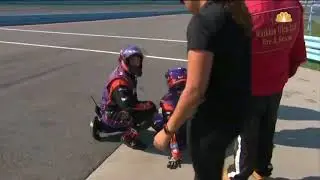 Chase Elliott hits Pit Crew Member and Denny Hamlin penalized