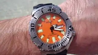 Seiko Orange Monster taking a swim in Dubai